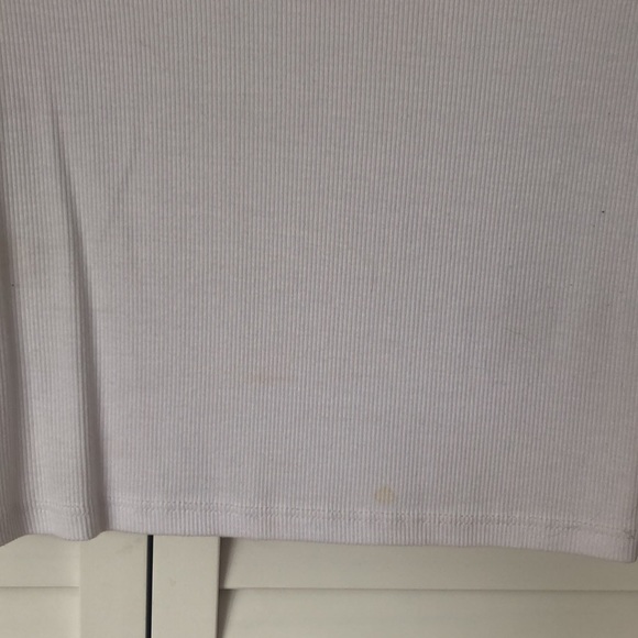 COPY - Joah Brown Fitted Cropped Long Sleeve Ribbed Top white S/M - Picture 4 of 8